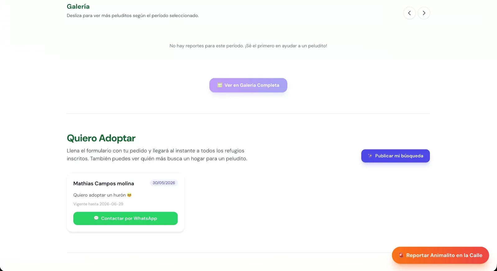 AdoptameCR — Screenshot